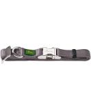 HUNTER VARIO BASIC ALU-STRONG Dog Collar - Durable Nylon with Aluminum Buckle - Size L - Grey - Perfect for International Shipping - Buy Online on GoSupps.com