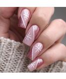 Vatocu Christmas Short Red Press on False Nails - Snowflake & Snowman Design (24pcs) - Buy Online on GoSupps.com