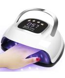 LKE UV Nail Lamp 220W | 4 Timers | Gel Nail Dryer for Gel Polish Kit | Professional Nail Art Tools | Automatic Sensor | Black - Buy Online on GoSupps.com