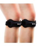 IPOW 2 Pack Knee Pain Relief & Patella Stabilizer Knee Strap Brace Support for Hiking, Soccer, Basketball, Running, Jumpers Knee, Tennis, Volleyball & Squats. Black - Buy Online on GoSupps.com