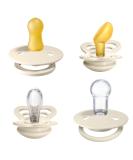 BIBS Pacifiers Try-it Collection - De Lux, Couture, Supreme | BPA-Free Natural Rubber & Silicone | Made in Denmark | Ivory, 0-6 Months - Buy Online on GoSupps.com