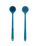 EOT Wellness Bendable Silicone Back & Scalp Scrubber - Long Handled Bath Shower Brush & Shampoo Massager (Blue Sapphire) - Buy Online on GoSupps.com