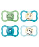 Mam Air Day & Night Silicone Pacifiers 4-Set (16+ Months) - Tooth-Friendly Lightweight Design with Travel Box - Buy Online on GoSupps.com