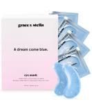Grace & Stella Vegan Eye Wrinkle Pads with Niacinamide - 24 Pairs Blue Gel Under Eye Masks for Dark Circles, Puffy Eyes, and Wrinkles - Cruelty-Free - Buy Online on GoSupps.com