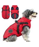 Savlot Dog Jacket Winter Vest - Padded Sleeveless Pet Skiing Costume with Chest Strap | Red 4XL - Buy Online on GoSupps.com