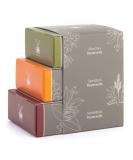 MHLE Shave Care Shaving Soap Trio - Aloe Vera, Sea Buckthorn, Sandalwood | Luxury Shaving Soaps for Men | Rich Lather, Lightly Scented - 75g - Buy Online on GoSupps.com