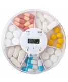 Songlela Electronic Pill Box Timer with 5 Timer Reminder Alarm and 7 Compartments Portable Essential Medication Time Display Reminder Case Organizer - Idea for Personal Care and Daily Use #3 - Buy Online on GoSupps.com