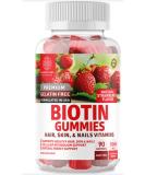 Number One Nutrition N1N Premium Biotin Gummies 5000mcg - 90 High Potency Vegan Gummies for Hair, Skin, and Nails - Adults & Kids - Non-GMO - Buy Online on GoSupps.com
