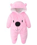 Baby Hooded Flannel Winter Romper | Boys Girls Snowsuit Jumpsuit 9-12 Months - Buy Online on GoSupps.com