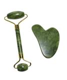 Jade Face Roller & Gua Sha Set - Ultimate Facial Massager for Skin Care | Perfect Gift for Self-Care Routine - Unisex Tool for Face Neck & Eyes - Buy Online on GoSupps.com