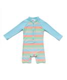 Bonverano Baby Boys Swimsuit/Sunsuit UPF 50+ Sun Protection with Sun Hat - 18 Months (Blue Stripes) - Buy Online on GoSupps.com
