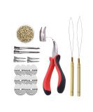 Hair Extensions Kit: I-tip Hair Pliers Pulling Needle Loop Threader and 500 Pieces 2.5mm Hair Extension Nano Beads Rings (Blonde) - Buy Online on GoSupps.com