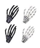 Halloween Skeleton Hands Bone Hair Clips - White and Black (2 Pairs) Punk Rock Horror Hair Clip for Women Girls Hair Accessories - Buy Online on GoSupps.com