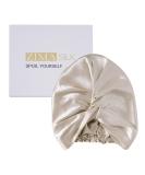 ZIMASILK 22 Momme 100% Mulberry Silk Sleep Cap for Women - Beige Silk Hair Wrap Bonnet - Buy Online on GoSupps.com