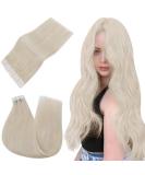 Easyouth 12 Inch Blonde Tape in Human Hair Extensions - Platinum Blonde Remy Hair 30g 20Pcs #60 - Buy Online on GoSupps.com