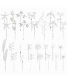 30 Pack Silver Vintage Butterfly Hair Pins - Retro Leaf Flower Metal Clips for Women and Girls - Buy Online on GoSupps.com