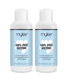 Mylee 100% Pure Acetone Gel Nail Polish Remover for UV/LED Gel Soak Off Removes All Types of Nail Polish Gel Polish Acrylic Gels Nail Tip & Glue (2x 300ml) 300 ml (Pack of 2) - Buy Online on GoSupps.com