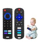 ERSIHUA 2-Pack Baby Teething Toys - TV Remote Control Shape Silicone Teething Toys for Babies 0-18 Months BPA-Free (2 Pack, Black) - Buy Online on GoSupps.com