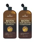 Biotin Hair Growth Shampoo Conditioner - An Anti Hair Loss Set Thickening formula, Collagen & Stem Cell For Hair Regrowth, Anti Thinning Sulfate Free For Men & Women Anti Dandruff Treatment 16 oz x2 - Buy Online on GoSupps.com