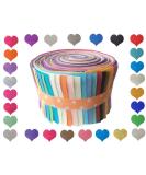 25pcs Solid Cotton Jelly Roll Fabric Strips for Quilting & Patchwork Craft - Buy Online on GoSupps.com