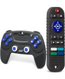 Mgtfbg 2-Pack Silicone TV Remote & Gaming Handle Teething Toys for Babies 6-18 Months - Baby Molar Teether Chew Toys Gift Set (Black) - Buy Online on GoSupps.com