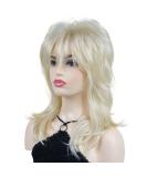 Shaggy Layered Wig with Bangs | Shoulder Length Natural Straight Shags | Soft Synthetic Hair | 613 Blonde - Buy Online on GoSupps.com