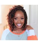 ZRQ Short 8 Packs Pre-twisted Bob Passion Twist Crochet Hair 12 Ombre Copper Red T350# - 12 Roots/Pack Synthetic Braids - Buy Online on GoSupps.com