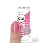 Miss Sophie First Kiss Nail Wraps - Pink Self-Adhesive Nail Foils - Ultra-Thin Long-Lasting - 24 Packs for Stunning Nails - Buy Online on GoSupps.com