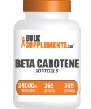 Buy BulkSupplements Beta Carotene 25000 IU Softgels - Premium Vitamin A Supplement for Eye Support Gluten Free 365 Count - Shop Internationally - Buy Online on GoSupps.com