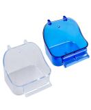 Bohue 2Pcs Pet Parrot Small Bird Bathing Tubs Bird Caged Parrot Bathing Tub Shower Box Food Feeder for Cockatiel Budgies Small Birds Lovebirds - Buy Online on GoSupps.com