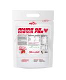 BWG Amino 6k Protein Shake - 6 Quality Protein Sources with BCAAs & Glutamine for Muscle Building | Strawberry Flavor | 1 Pack (2.5 kg) - International Shipping Available - Buy Online on GoSupps.com