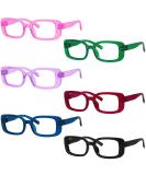 Fancy Screwless Metalless Reading Glasses for Women - 6 Pack with Spring Hinges | +2.00 2.0x Magnification 6 Stylish Colors - Buy Online on GoSupps.com