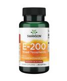 Swanson Vitamin E Mixed Tocopherols 200 IU (134mg) 250 Softgels - Antioxidant Support - Buy Online on GoSupps.com