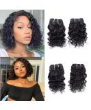 10A Grade Brazilian Water Wave 8 Inch 50g/pc Human Hair Weave - Pack of 4 - Buy Online on GoSupps.com