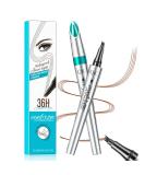 Long-Lasting Waterproof Eyebrow Pencil with 4 Tip Micro Head - #3 Reddish Brown Liquid Microblading Pen for Natural Eyebrow Makeup - Buy Online on GoSupps.com