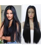 High-Quality Synthetic Black Lace Front Wigs - Long 26in 13x4 Heat-Resistant Replacement Wigs for Women - Buy Online on GoSupps.com