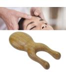 Portable Sandalwood Gua Sha Massager - Ergonomic Multifunctional Tool for Face & Body Tension Relief | International Shipping Available - Buy Online on GoSupps.com