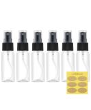 Lisapack 1oz Mini Spray Bottles (6 Pack) - Clear Fine Mist Atomizers for Perfume, Cologne & Water - Buy Online on GoSupps.com