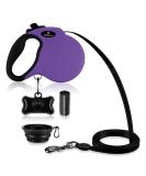 Philorn 5m Retractable Dog Leash for Medium to Large Dogs - One-Button Blocking Non-Slip Handle Reflective Up to 50kg - Purple - Buy Online on GoSupps.com