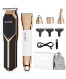 Premium Waterproof Groin Hair Trimmer for Men | 4-in-1 Electric Grooming Set for Body Nose Eyebrows & Beard - Deluxe Wet/Dry Shaver in Black - Buy Online on GoSupps.com