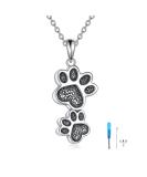 VONALA DOLA 925 Sterling Silver Pet Ash Necklace - Cross & Paws Memorial Jewelry for Dog & Cat Lovers - Buy Online on GoSupps.com