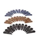 Yueton 36pcs Snap Prong Clips for Hair Bows - Black Blue Brown - Girls Hair Barrettes - Buy Online on GoSupps.com