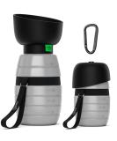 Pecute 500ml Dog Drinking Bottle - Portable Silicone Water Bottle with Foldable Bowl - Ideal for On-the-Go Pets - Buy Online on GoSupps.com