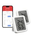 Switchbot inside thermometer hygrometer 2 pieces internal temperature moisture sensor with intelligent warning and 68-day data storage Bluetooth room thermometer for baby at home garage - Buy Online on GoSupps.com