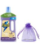 Flash All Purpose & Floor cleaner 1L with the Scent of Fresnch Soap & Lavender + Our Gift for You: Organza Small Bag - Buy Online on GoSupps.com