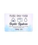Septic Tank Sign for Toilet | Fun Novelty Adhesive Bathroom Sign | Septic System Signs for International Shipping - Buy Online on GoSupps.com