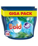 Bold All-in-1 PODS Washing Liquid Laundry Detergent Tablets / Capsules 128 Washes (64 x 2) Ocean Escape With Built-In Lenor Fabric Softener - Buy Online on GoSupps.com