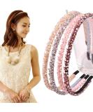 Ruihfas 6Pcs Double Rows Crystal Rhinestone Headband for Women Girls - Bling Bling Fashion Hair Hoop - Buy Online on GoSupps.com