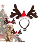 Christmas Pet Headband - Adjustable Reindeer Antlers & Moose Costume for Dogs & Cats | Perfect Holiday Gift Outfit - Buy Online on GoSupps.com