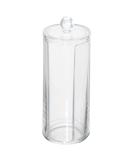 Fantasia Acrylic Cotton Pad Stand with Lid - 20.5 cm Height Empty (1 Piece) | Premium Quality for Stylish Organization - Buy Online on GoSupps.com